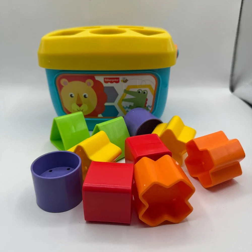 Fisher-Price Shape Sorter Kids Multi Baby's First Blocks 10pc FGP10 2017